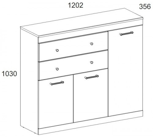Тумба Джаггер 3D2S