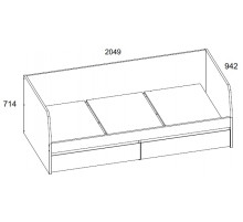 Односпальная кровать Джаз 90-2