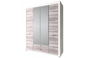 Четырехстворчатый шкаф для одежды с зеркалом Оливия 4D2S Z