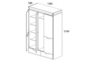 Шкаф Torino 3DG2S Z