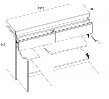 Тумба Torino 3D2S