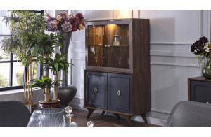 Двустворчатый шкаф витрина для посуды Алегро ALEG-13