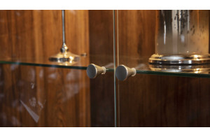 Одностворчатый шкаф витрина для посуды в гостиную Алегро ALEG-12