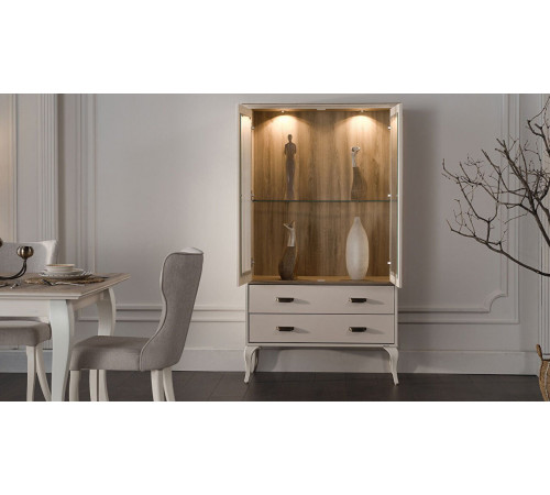 Двустворчатый шкаф витрина для посуды Andera (Андера) andr-13