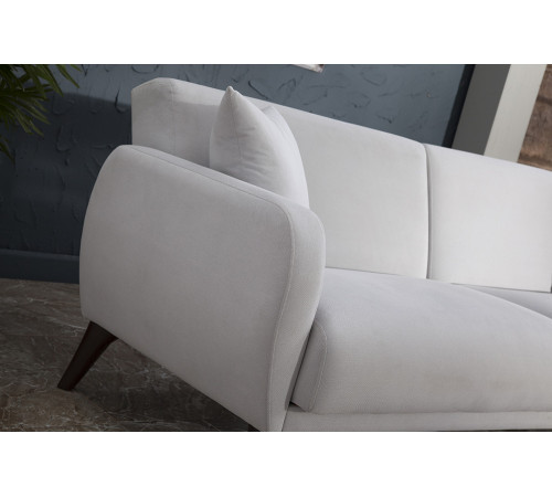 Трехместный Диван-кровать Flexy Флекси (светло-серый)