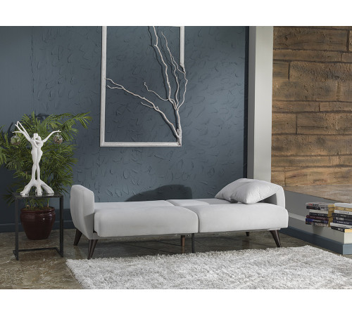 Трехместный Диван-кровать Flexy Флекси (светло-серый)