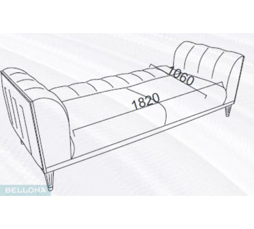 Трехместный диван-кровать Гравита (Gravita) GRAV-02 Беллона