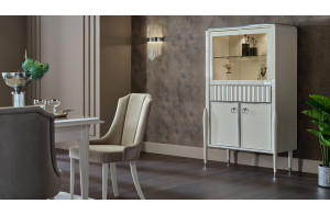 Двухдверная витрина для посуды Gravita (Гравита) GRAV-13 слоновая кость