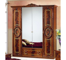 Четырехстворчатый шкаф для одежды Роза (орех)