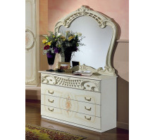 Комод Роза для белья Роза с зеркалом (беж)