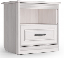 Тумба прикроватная с нишей Неаполь Ясень анкор светлый (патина "серебро")