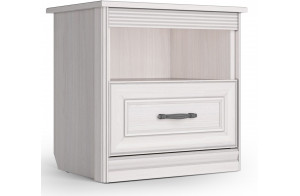 Тумба прикроватная с нишей Неаполь Ясень анкор светлый (патина "серебро")