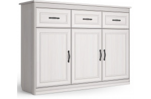 Большой комод Неаполь Ясень анкор светлый (патина "серебро")