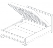 Кровать Сиена 1400/1600/1800 с подъемным механизмом и ортопедическим основанием (Бодега Белый)