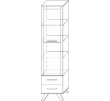 Гостиная Вега Скандинавия 2 (глянец, белый + дуб каньон)