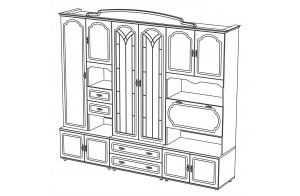 Стенка для гостиной Романтика ВК-09.2 от Мебель-Неман