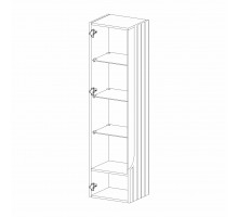 Шкаф-витрина навесной Лоренсо МН-043-02/03 белый