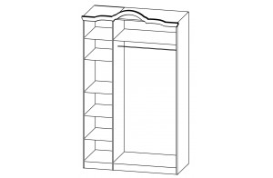 Трехстворчатый шкаф Орхидея СП-002-13 (белый)