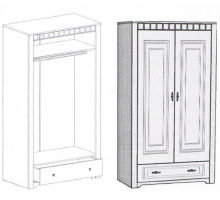 Шкаф для одежды Прованс двухдверный