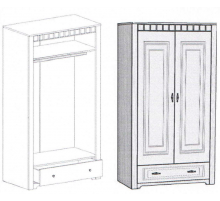 Шкаф для одежды Прованс двухдверный