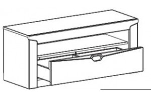 Тумба под ТВ Соренто с ящиком дуб бонифаций