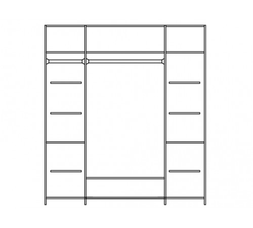 Шкаф для одежды Нинель ММ-167-01/04 (белая эмаль)