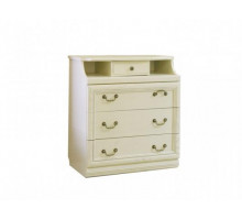 Бельевой комод Нинель ММ-167-04/01 (белая эмаль)