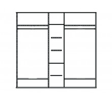 Шкаф для одежды Лика ММ-137-01/05 (белая эмаль)