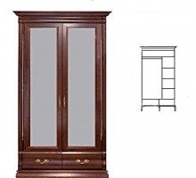 Шкаф для одежды Оскар ММ-216-01/02 (орех)