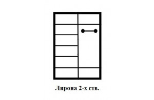 Двухстворчатый шкаф для одежды Лирона MUR-103-05 st