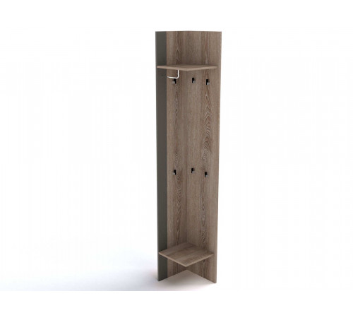 Напольная угловая вешалка для одежды ПХ-3 (ЯТ) Ханна с полками