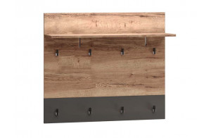 Настенная вешалка для одежды ПХ-10 (ДГТ) Ханна с полкой