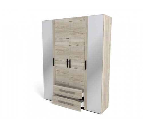 Четырехстворчатый шкаф для одежды СМ-13 Мале с зеркалом