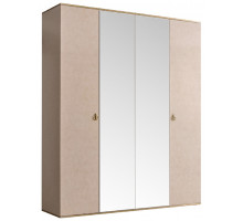 Четырехстворчатый шкаф для одежды с зеркалом Rimini РМШ1/4 (латте)