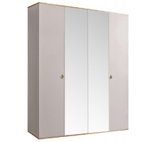 Четырехстворчатый шкаф для одежды с зеркалом Rimini РМШ1/4 (слоновая кость)