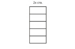 Двухстворчатый шкаф для одежды Diora ДШ2/2 (слоновая кость)