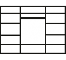 Шестистворчатый шкаф для одежды Diora ДШ2/6 (слоновая кость)