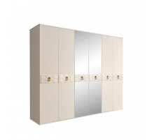 Шестистворчатый шкаф для одежды с зеркалами Богемия Фарфале (Bogemia Farfalle) БМШ1/6 (Fа)