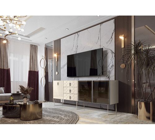 Комод для гостиной Богемия Фарфале (Bogemia Farfalle) БМКМ-5(Fa) [5]