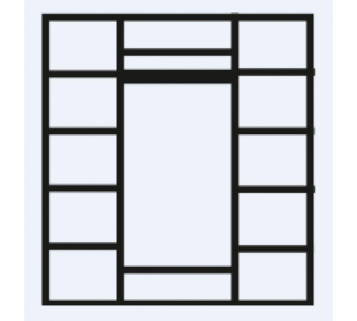 Четырехстворчатый шкаф для одежды Венеция ВНШ2/4 (дуб седан)