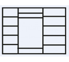 Пятистворчатый шкаф для одежды Венеция ВНШ2/5 (дуб седан)
