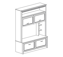 Стенка в гостиную Лючия 188 темная