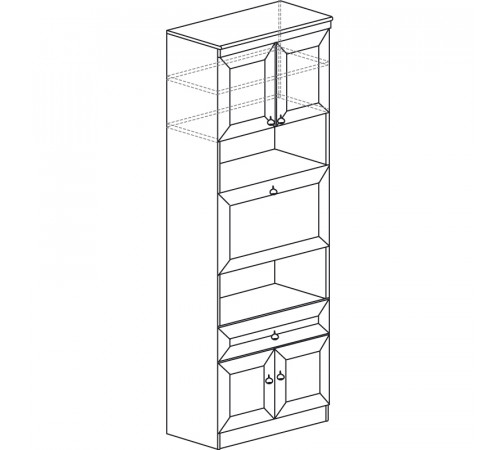 Шкаф для посуды Инна 605 темный
