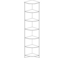 Стеллаж угловой Инна 618 темный