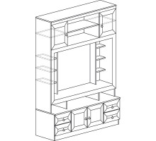 Стенка в гостиную Инна 603 темная